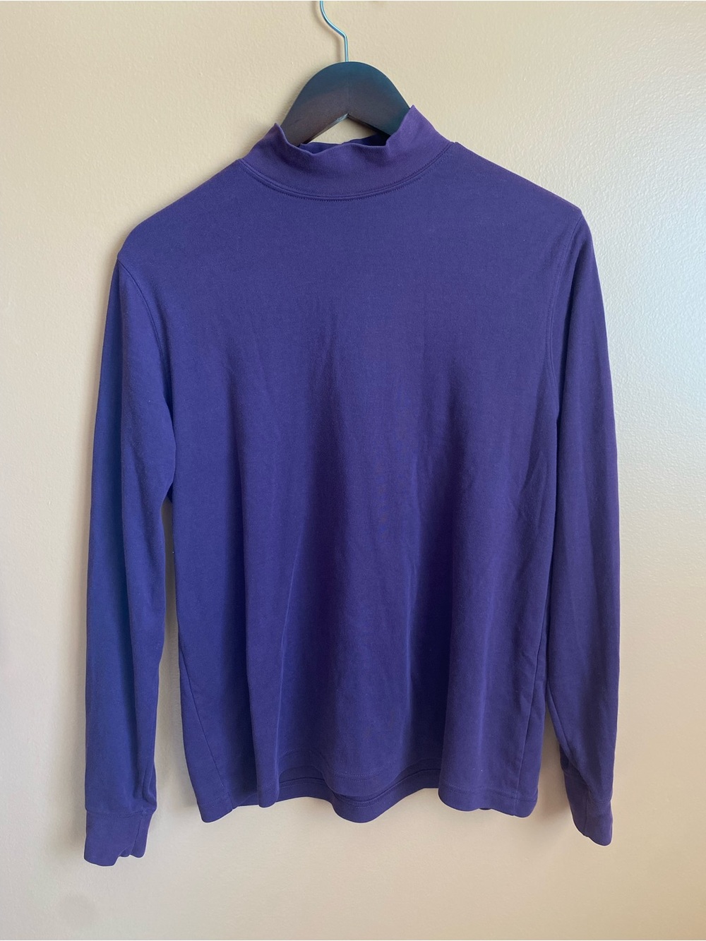 Women’s Lands' End purple turtleneck long sleeve shirt Size large 14-16